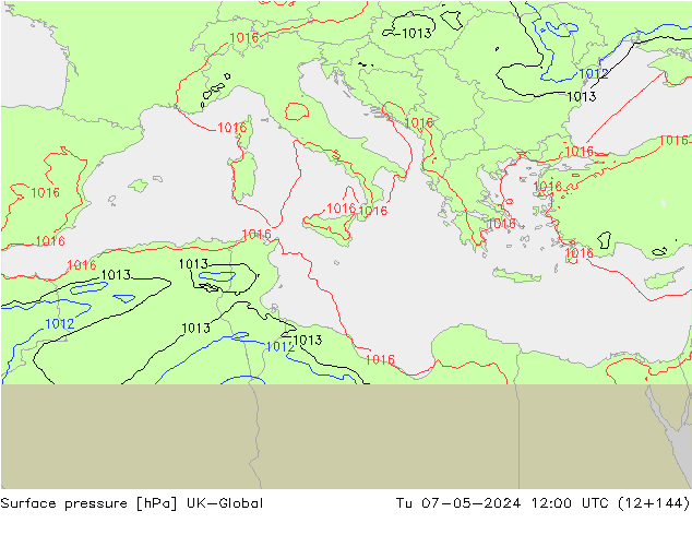 Yer basıncı UK-Global Sa 07.05.2024 12 UTC