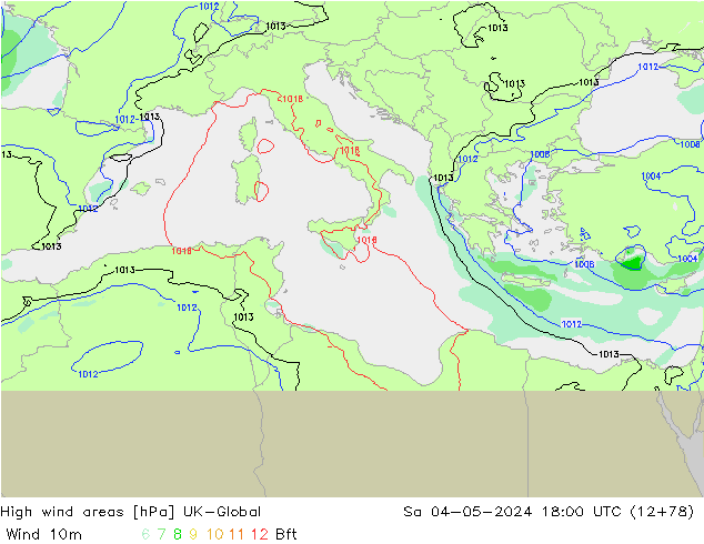 High wind areas UK-Global Sa 04.05.2024 18 UTC