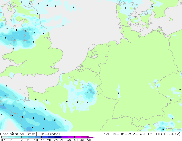 Precipitation UK-Global Sa 04.05.2024 12 UTC