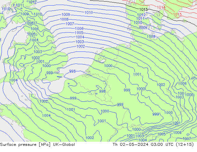 Surface pressure UK-Global Th 02.05.2024 03 UTC