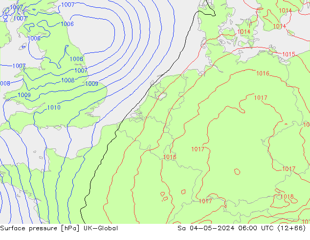 Luchtdruk (Grond) UK-Global za 04.05.2024 06 UTC