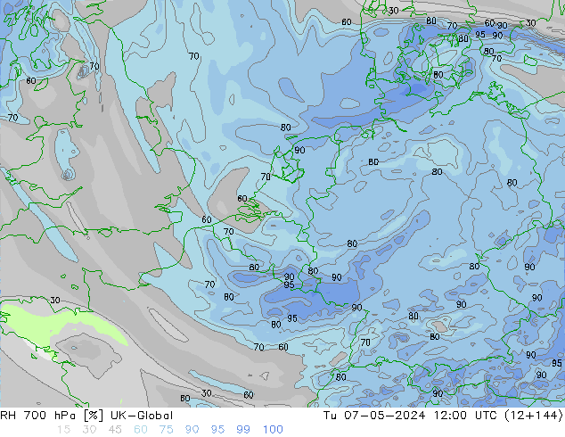 RH 700 hPa UK-Global wto. 07.05.2024 12 UTC