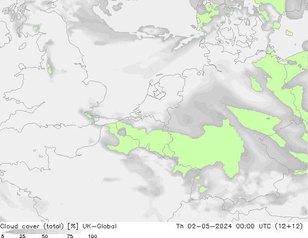 Wolken (gesamt) UK-Global Do 02.05.2024 00 UTC