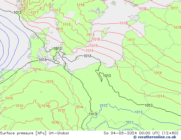 Luchtdruk (Grond) UK-Global za 04.05.2024 00 UTC