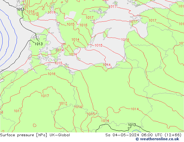 pression de l'air UK-Global sam 04.05.2024 06 UTC