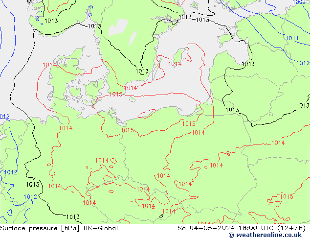 Surface pressure UK-Global Sa 04.05.2024 18 UTC