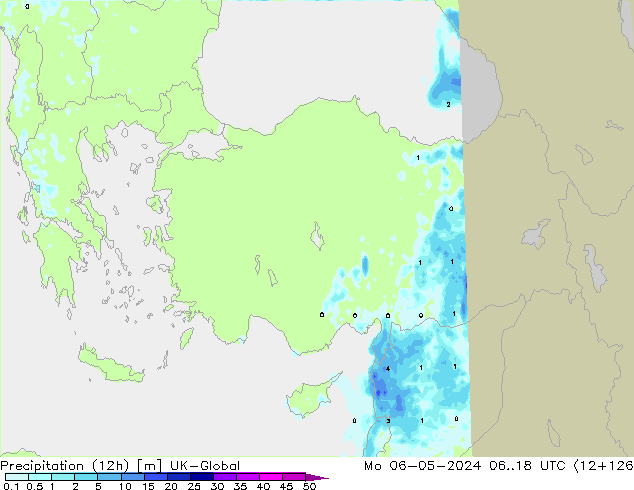 Precipitação (12h) UK-Global Seg 06.05.2024 18 UTC