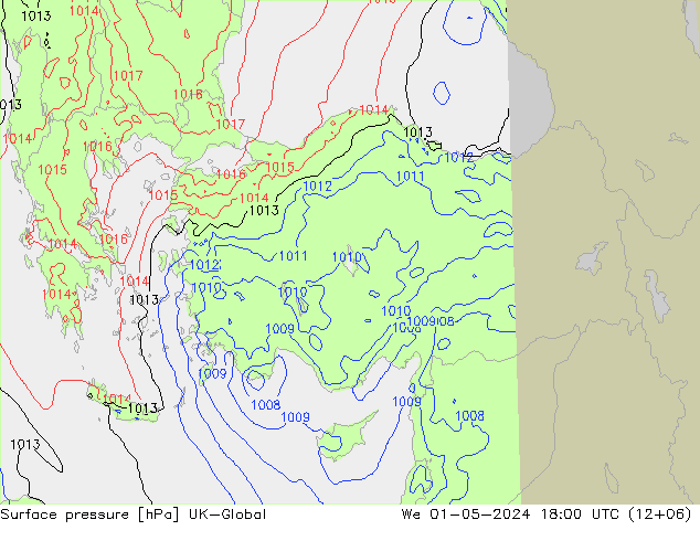 Luchtdruk (Grond) UK-Global wo 01.05.2024 18 UTC