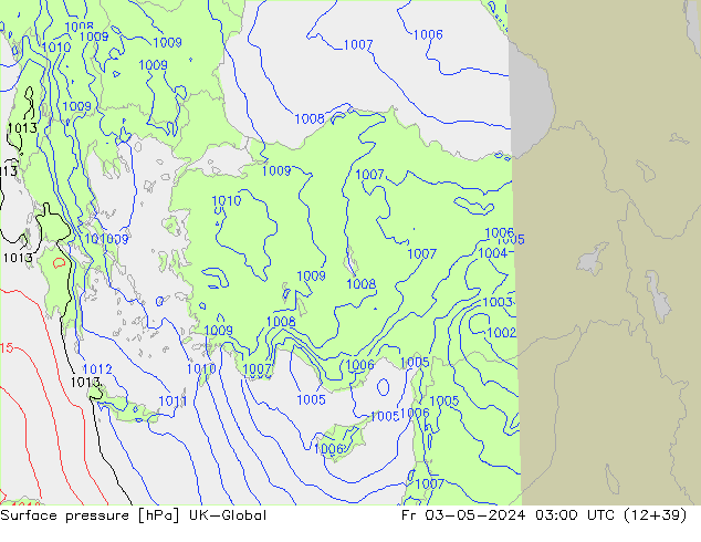Surface pressure UK-Global Fr 03.05.2024 03 UTC