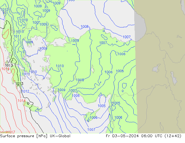 Surface pressure UK-Global Fr 03.05.2024 06 UTC