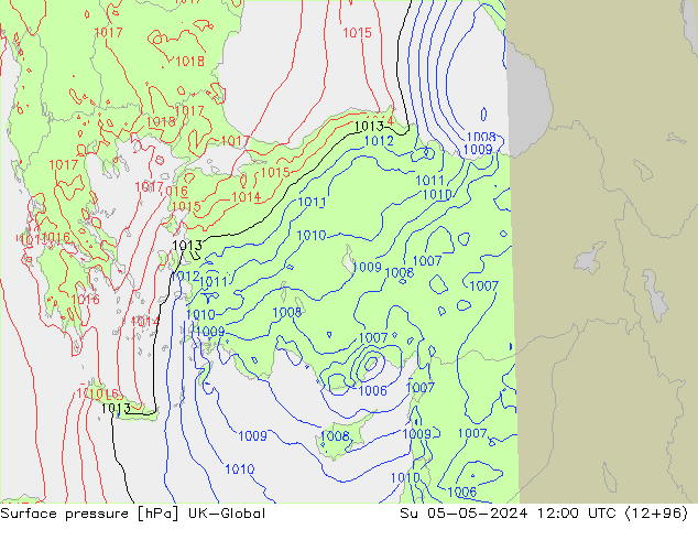 приземное давление UK-Global Вс 05.05.2024 12 UTC