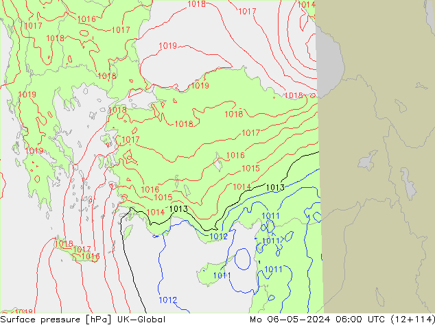 Luchtdruk (Grond) UK-Global ma 06.05.2024 06 UTC