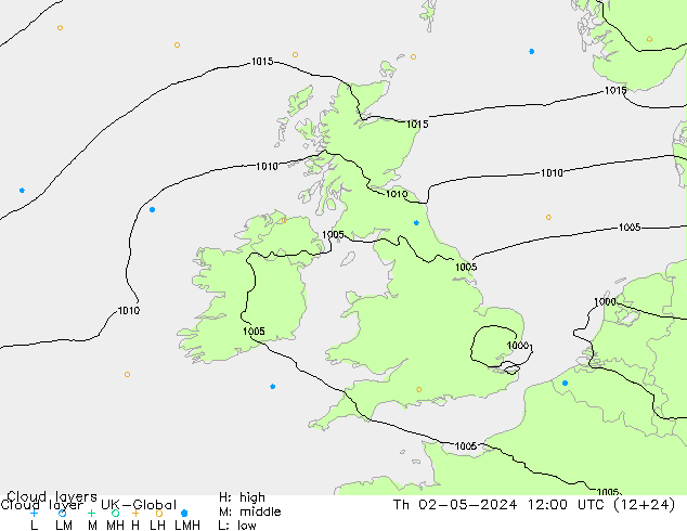 Cloud layer UK-Global gio 02.05.2024 12 UTC