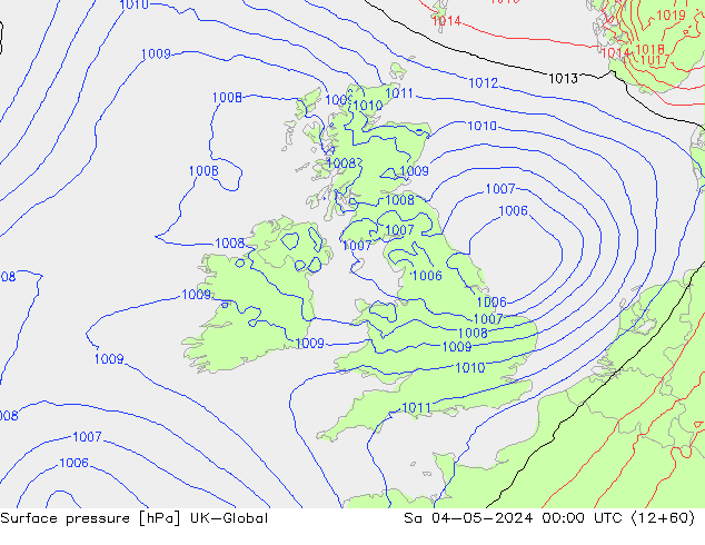 Luchtdruk (Grond) UK-Global za 04.05.2024 00 UTC