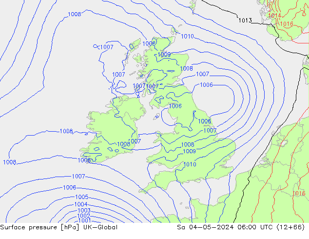 Surface pressure UK-Global Sa 04.05.2024 06 UTC