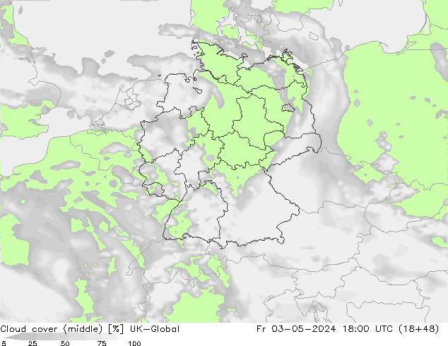 oblačnosti uprostřed UK-Global Pá 03.05.2024 18 UTC