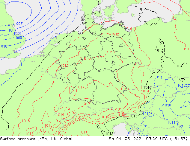 Surface pressure UK-Global Sa 04.05.2024 03 UTC