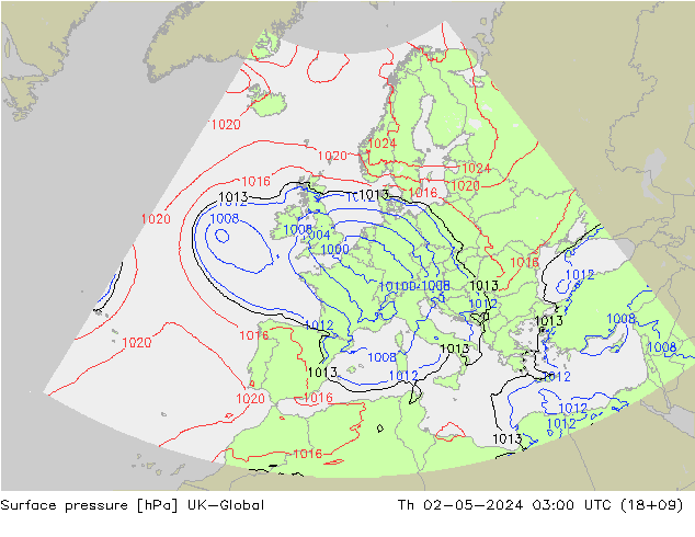 Yer basıncı UK-Global Per 02.05.2024 03 UTC