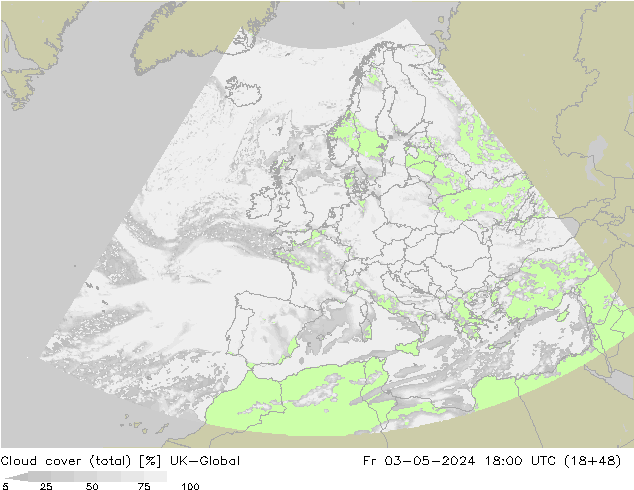 Wolken (gesamt) UK-Global Fr 03.05.2024 18 UTC