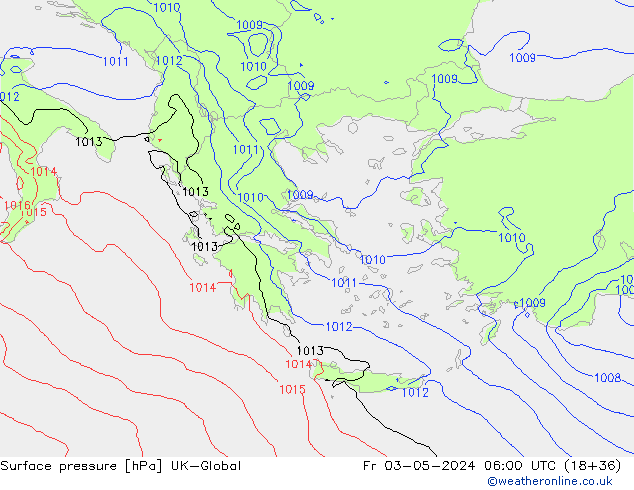 Surface pressure UK-Global Fr 03.05.2024 06 UTC