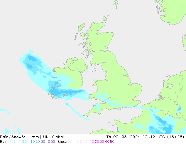 Rain/Snowfall UK-Global Th 02.05.2024 12 UTC