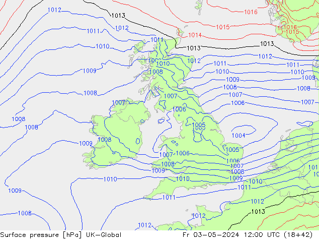 Luchtdruk (Grond) UK-Global vr 03.05.2024 12 UTC