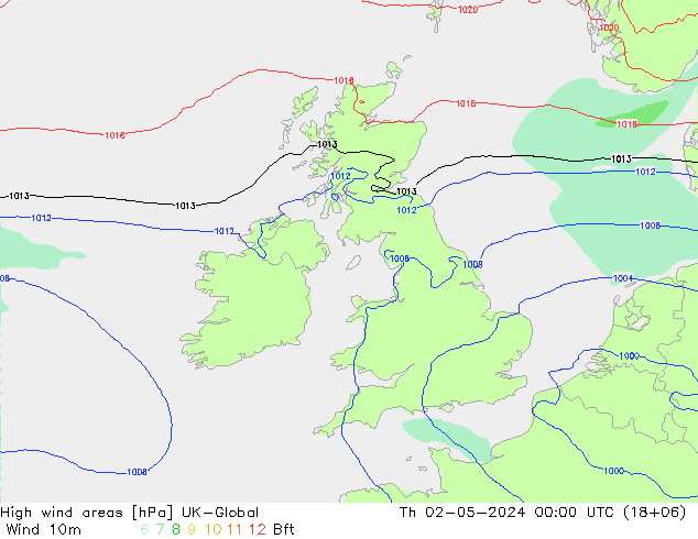 High wind areas UK-Global чт 02.05.2024 00 UTC