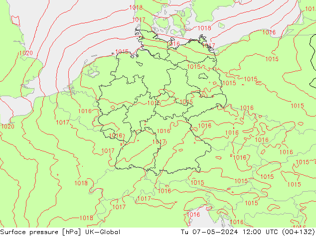 Yer basıncı UK-Global Sa 07.05.2024 12 UTC