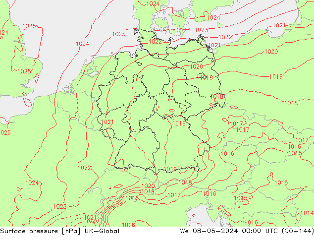 приземное давление UK-Global ср 08.05.2024 00 UTC