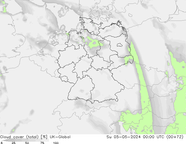 Nuages (total) UK-Global dim 05.05.2024 00 UTC