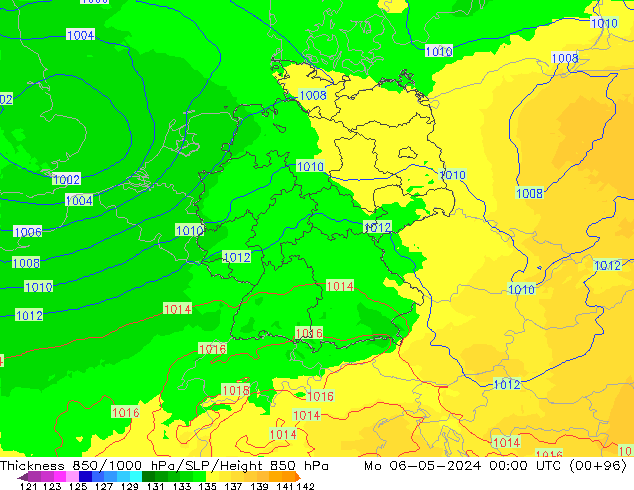 Thck 850-1000 hPa UK-Global Mo 06.05.2024 00 UTC