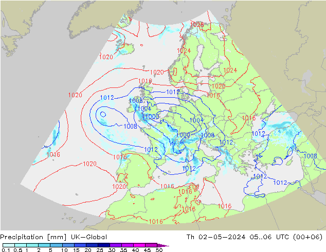 Niederschlag UK-Global Do 02.05.2024 06 UTC