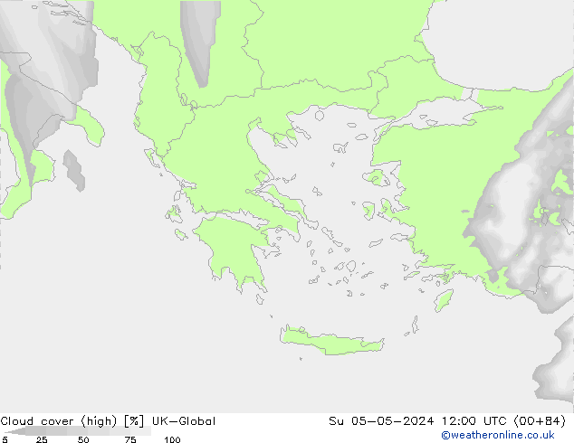 zachmurzenie (wysokie) UK-Global nie. 05.05.2024 12 UTC