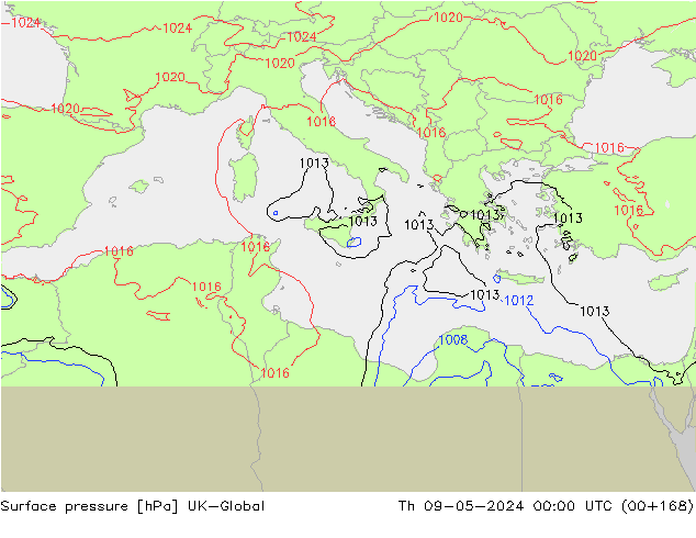 ciśnienie UK-Global czw. 09.05.2024 00 UTC