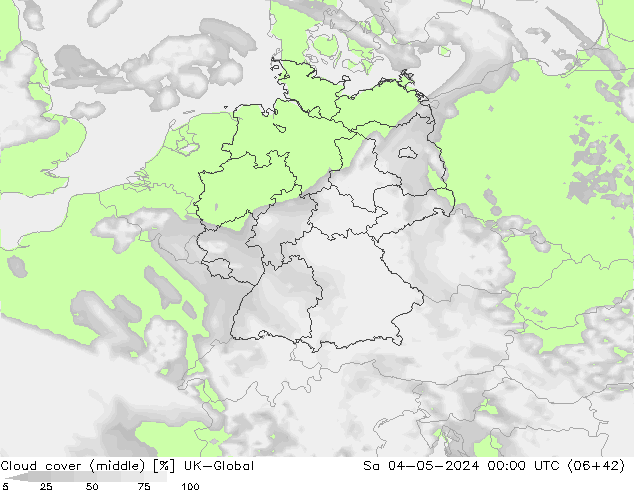 Bewolking (Middelb.) UK-Global za 04.05.2024 00 UTC