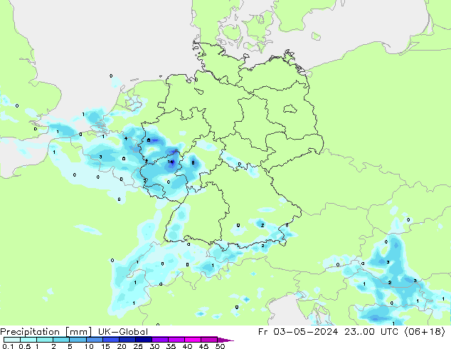 Yağış UK-Global Cu 03.05.2024 00 UTC