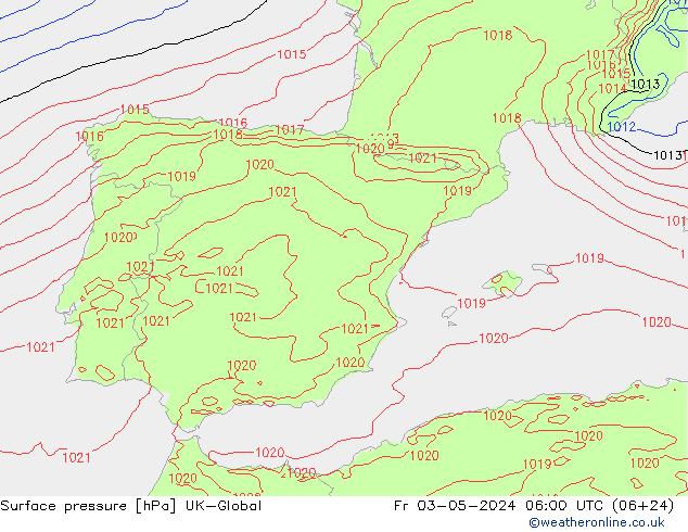 Yer basıncı UK-Global Cu 03.05.2024 06 UTC