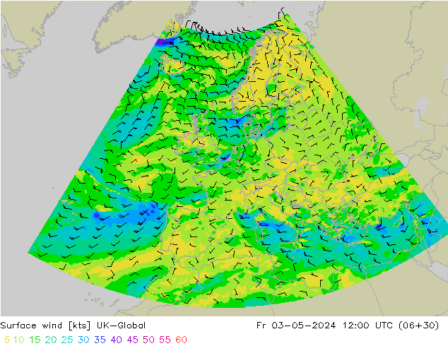 Surface wind UK-Global Fr 03.05.2024 12 UTC
