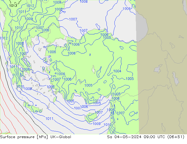 pressão do solo UK-Global Sáb 04.05.2024 09 UTC