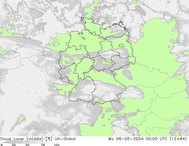 Cloud cover (middle) UK-Global Mo 06.05.2024 00 UTC