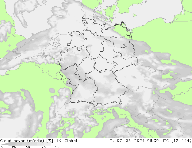 Nubes medias UK-Global mar 07.05.2024 06 UTC