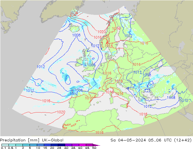 Niederschlag UK-Global Sa 04.05.2024 06 UTC