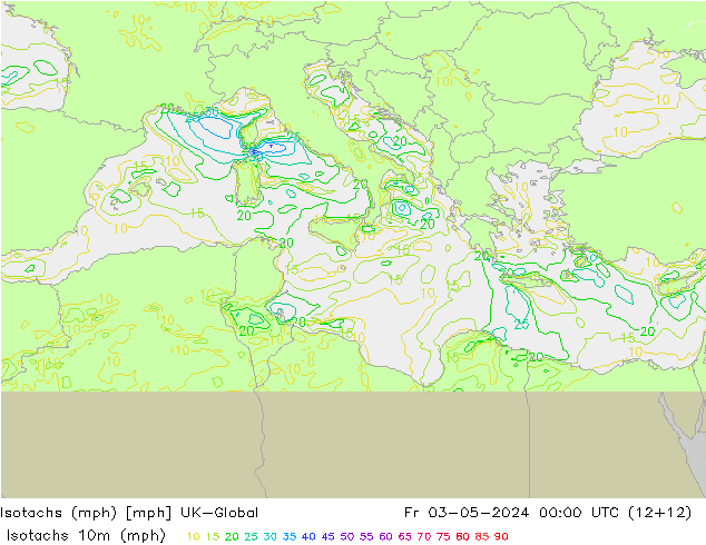 Isotachs (mph) UK-Global Fr 03.05.2024 00 UTC