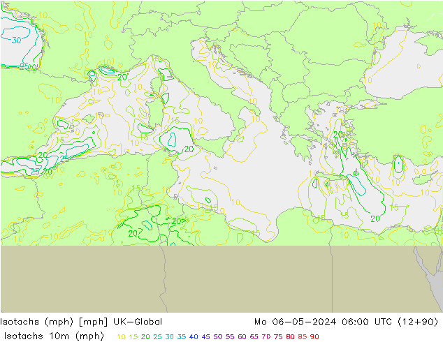 Isotachs (mph) UK-Global Mo 06.05.2024 06 UTC