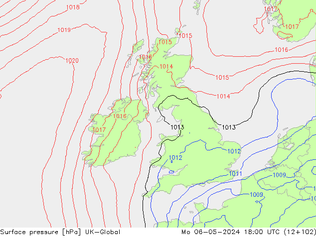 Yer basıncı UK-Global Pzt 06.05.2024 18 UTC