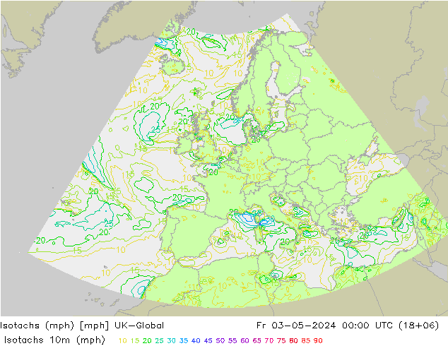 Isotachen (mph) UK-Global Fr 03.05.2024 00 UTC