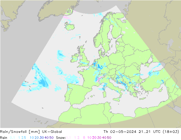 Lluvia/nieve UK-Global jue 02.05.2024 21 UTC