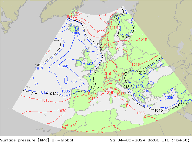 Surface pressure UK-Global Sa 04.05.2024 06 UTC