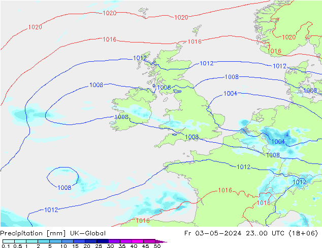 Precipitation UK-Global Fr 03.05.2024 00 UTC