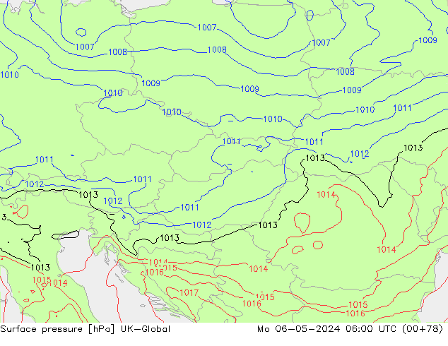 pression de l'air UK-Global lun 06.05.2024 06 UTC